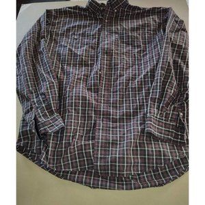 Wrangler Wrinkle Resist button down long sleeve Plaid Shirt Sz XL